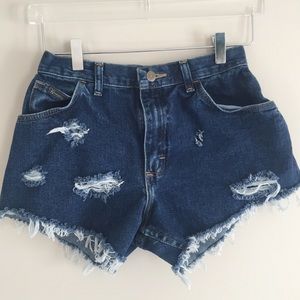 Vintage High Waist Cutoff Mom Jean Shorts